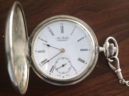 Taschenuhr Aero Watch Neuchatel Silber Vintage guter Zustand