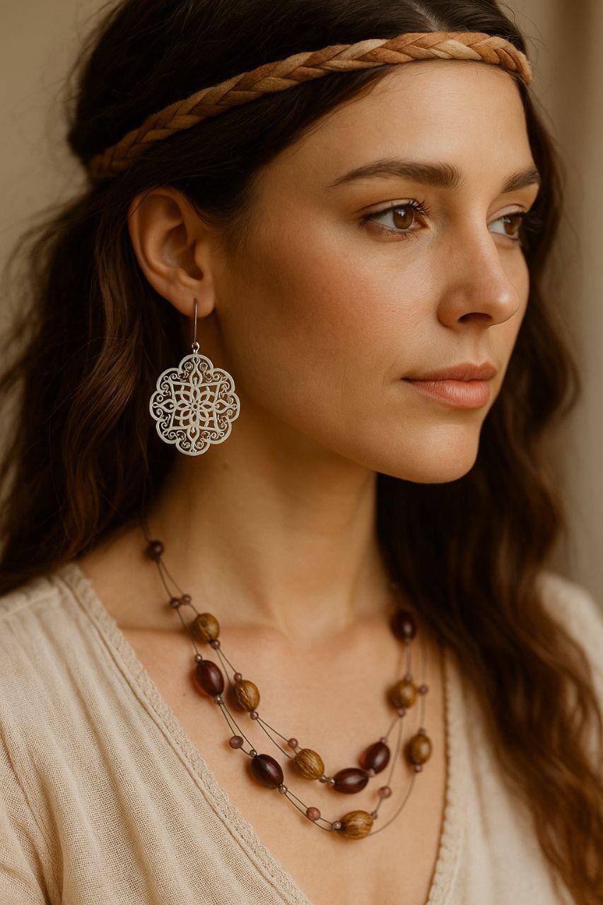 Catenine: Wunderschöne Designer Kette mit Holzperlen zu Nile – Usato da St. Gallen venduto da Hereplaysmusic 5
