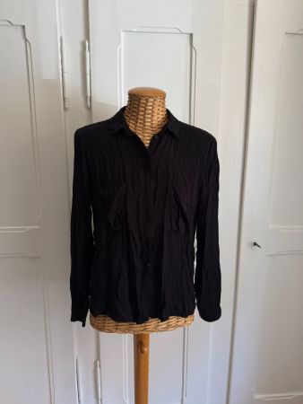 BERSHKA - Bluse schwarz fliessend XS