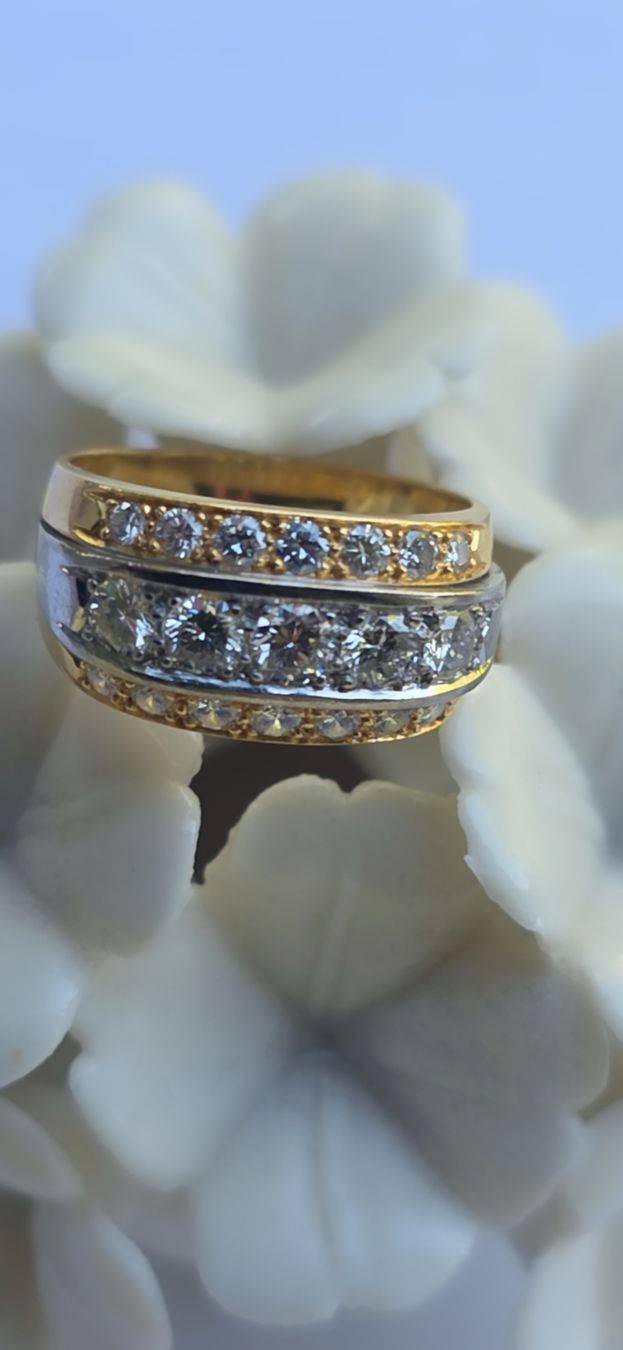 Anelli: Gold Ring 18karat Diamanten  – Nuovo (secondo la descrizione) da Effretikon venduto da rinuom01 4