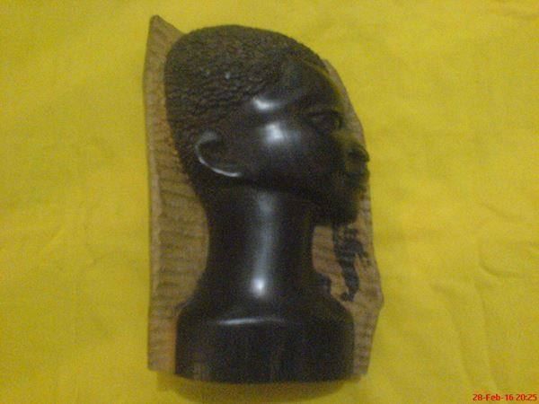 Sculture & Statue: afrikanischer Kopf aus Holz – Usato da Oftringen venduto da andrax