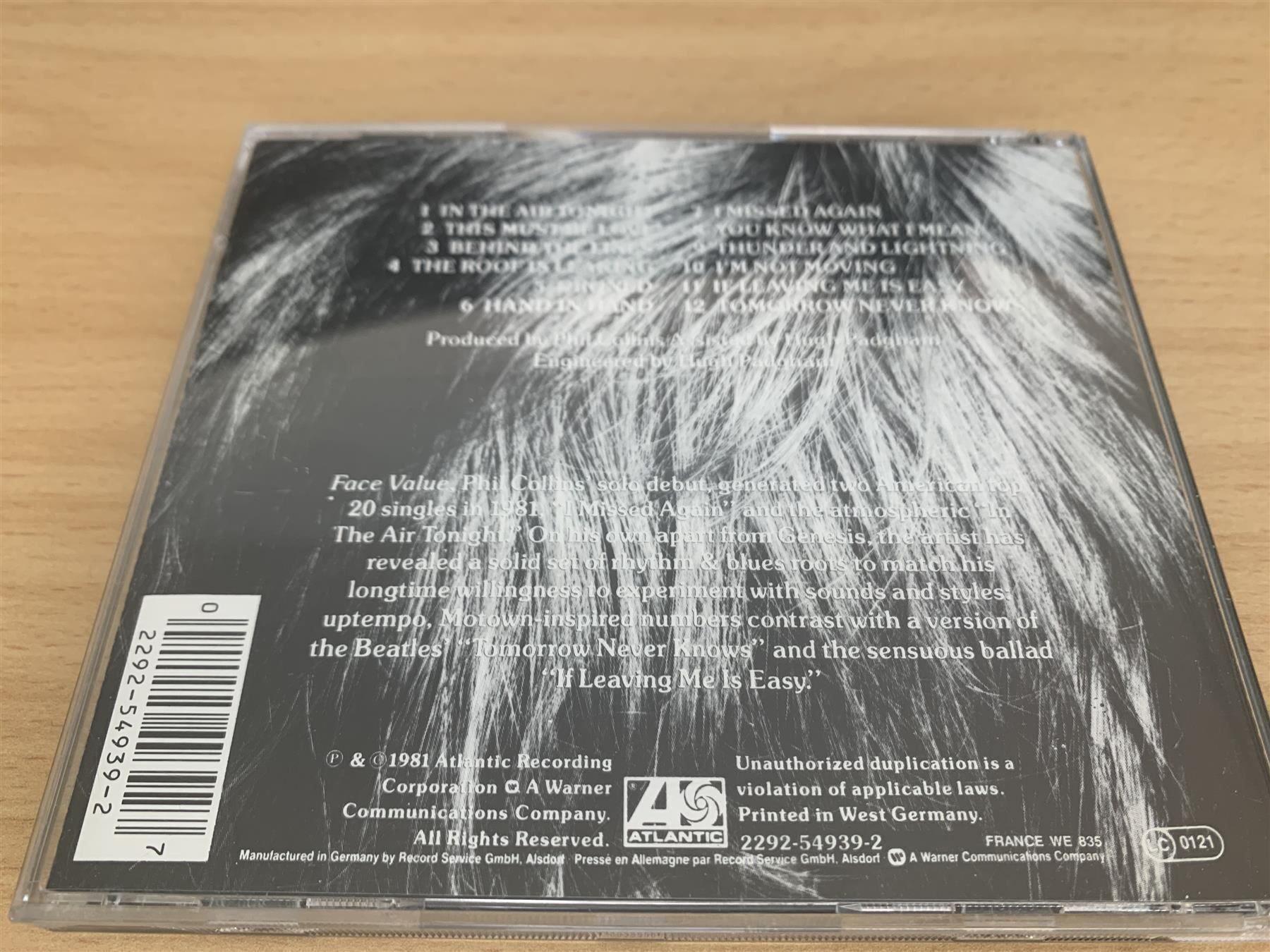 CDs: Phil Collins – Face Value – D'occasion à Rikon im Tösstal par Alpenmutz 1