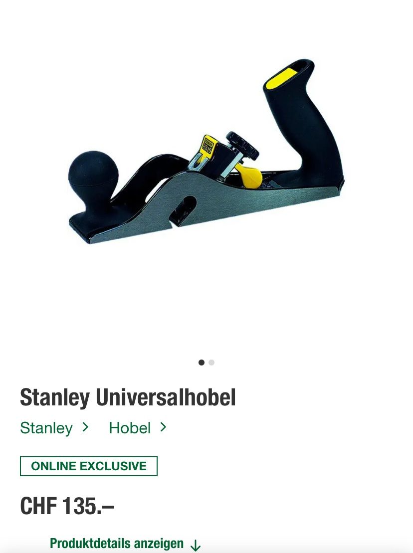 Stanley Tutti gli attrezzi: Stanley Universalhobel Putz und Falzhobel in einem – Nuovo (secondo la descrizione) da Hittnau venduto da Oracel 4