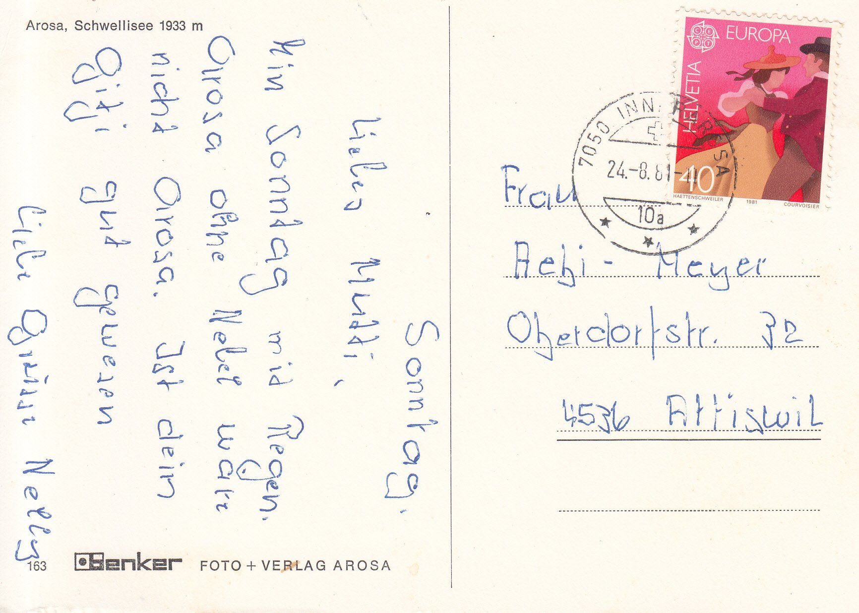 Cartoline postali: Schwellisee 1981 – Usato da Bürglen TG venduto da StampGraf 1