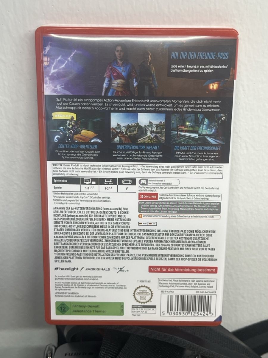 Nintendo Giochi: Split Fiction Downloadcode für Nintendo Switch 2 – Nuovo (secondo la descrizione) da Zürich venduto da und_5mtj 1