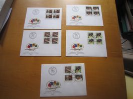 PP 1986 FDC Serie und 4er AB NUR 75 RP