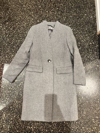 WHISTLES grey wool coat size 36