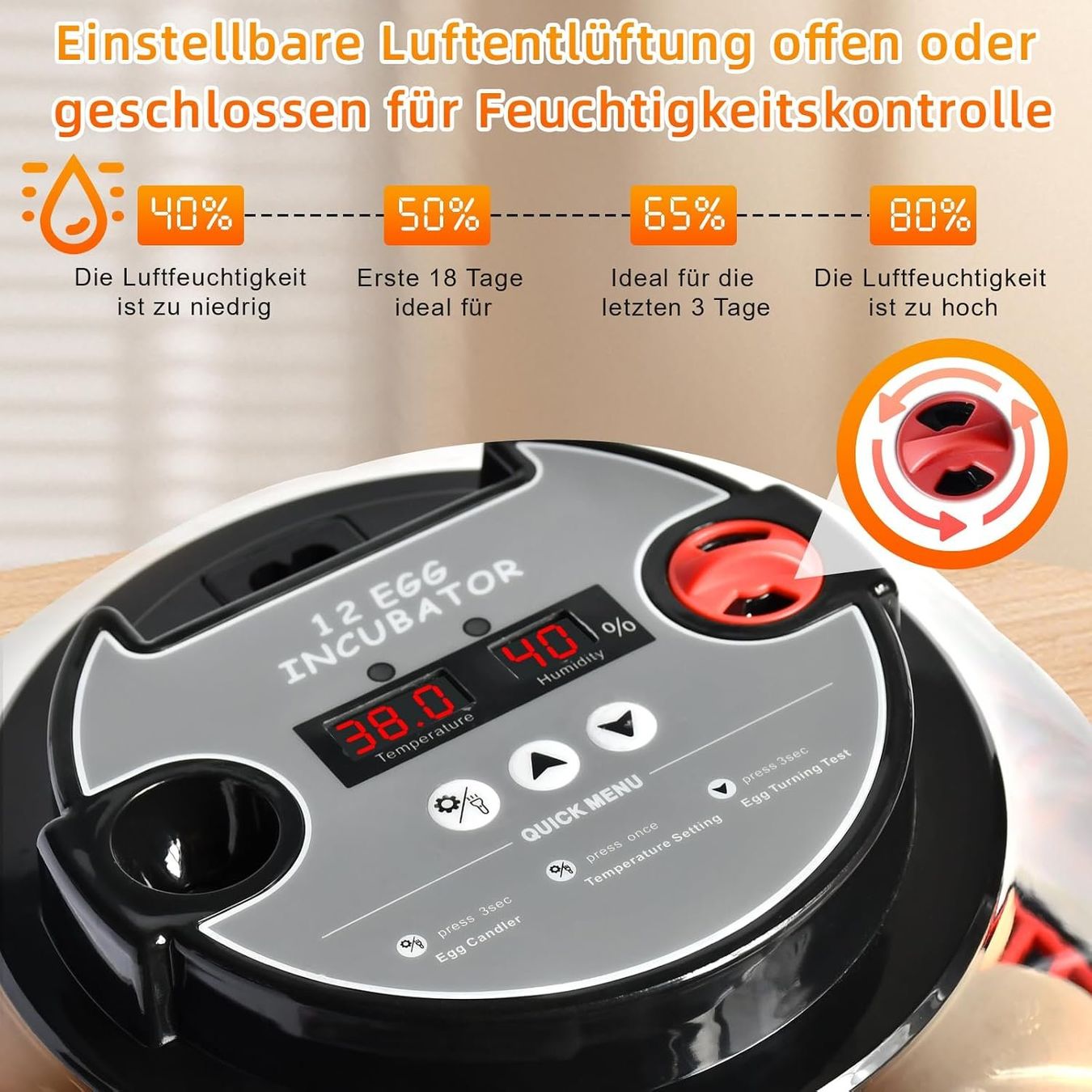 Altro in Accessori per animali: Brutautomat 12 Eier vollautomatisch Eierwender Schierlampe – Nuovo e nell'imballaggio originale da Schaffhausen venduto da schwizerchaes 1