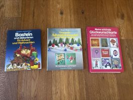 3 Bastelbücher für Weihnachten, Advent, Karten