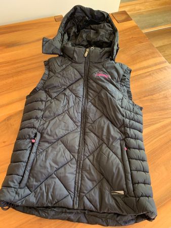 Schwarze Icepeak Damen Weste/Gilet mit Kapuze, Grösse 38