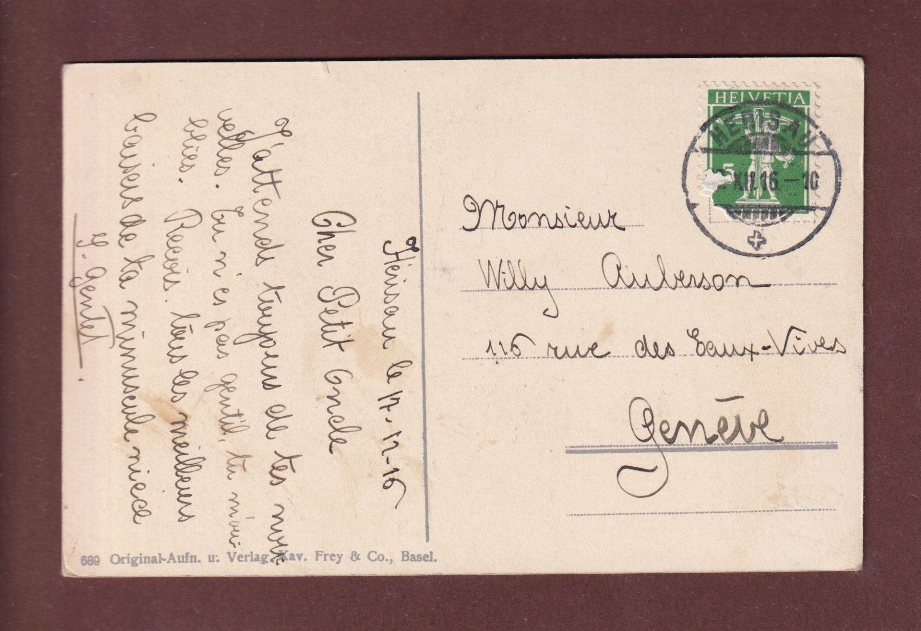 Cartes postales: BASEL - Zoo - Tiger - 1916 – D'occasion à Pully par nicecards-shop 1