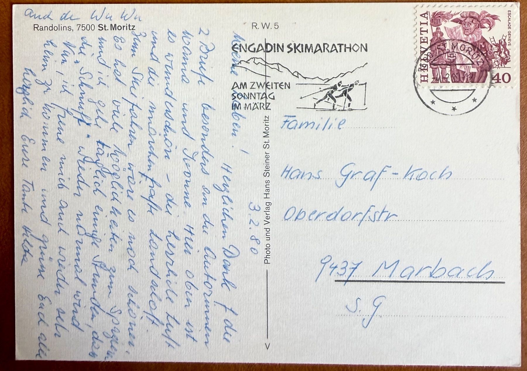 Cartoline postali: Randolins - St. Moritz - Winter AK – Usato da Lutry venduto da Ediego 1