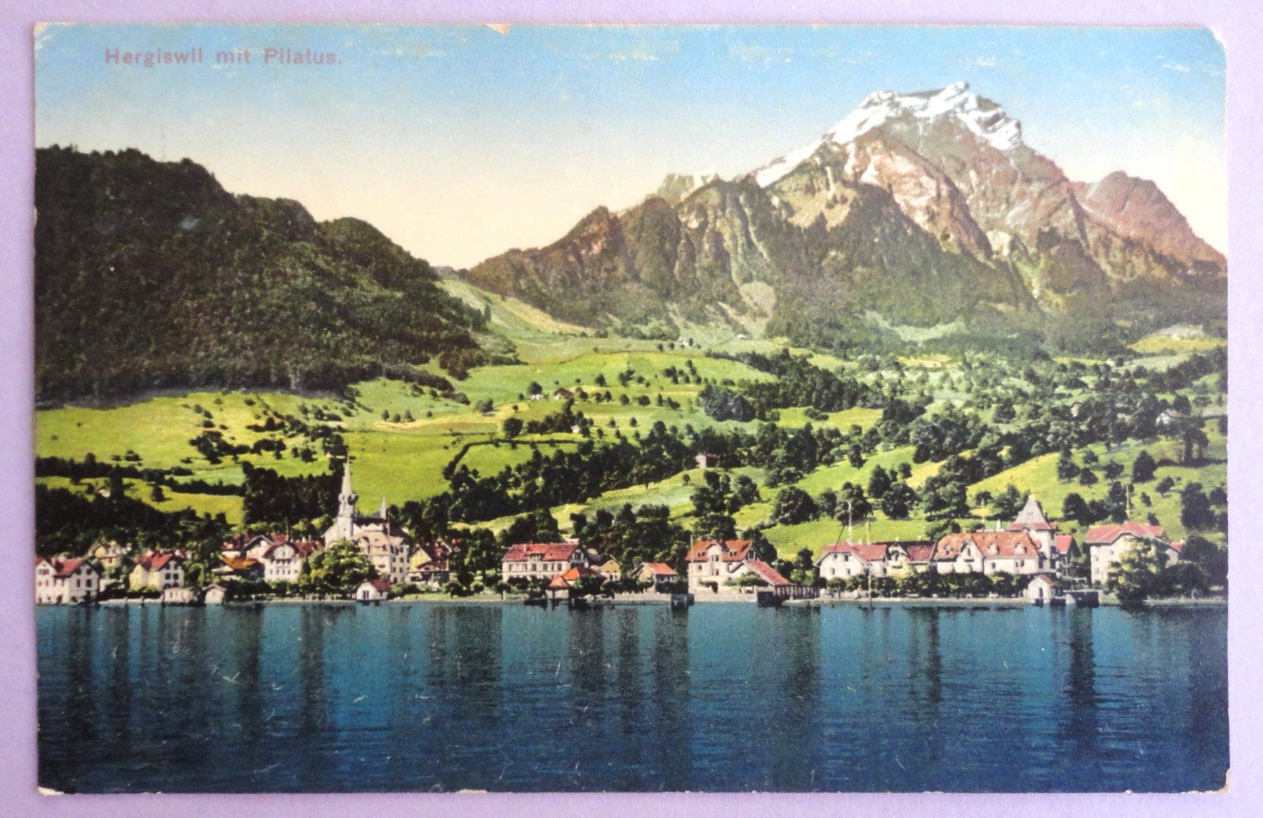 Cartoline postali: Hergiswil mit Pilatus – Usato da Fétigny venduto da Billy2miny
