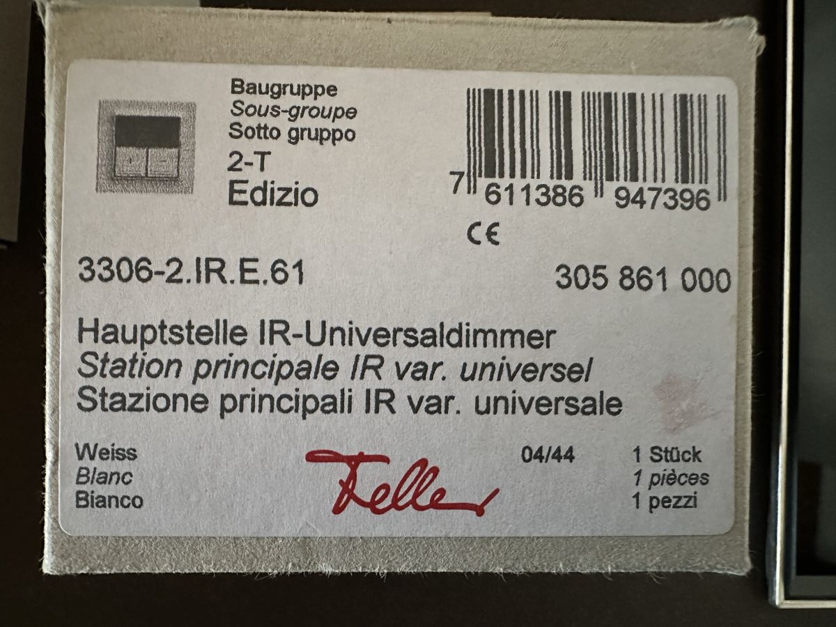 Feller Interruttori: Feller Zeptrion Universaldimmer – Usato da Oberdorf NW venduto da dingdong87