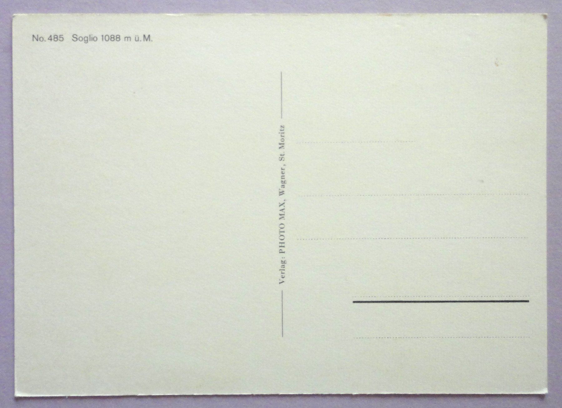 Cartes postales: Soglio 1088 m ü.M. – D'occasion à Fétigny par Billy2miny 1