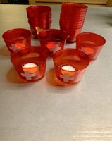 Windlichter Teelichthalter rot Schweizerkreuz 6er Set