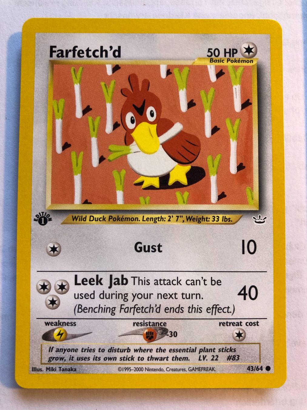 Carte collezionabili: Farfetch'd 1st Neo Revelation - MINT - ab 1.- – Usato da Giubiasco venduto da dan_pr8b