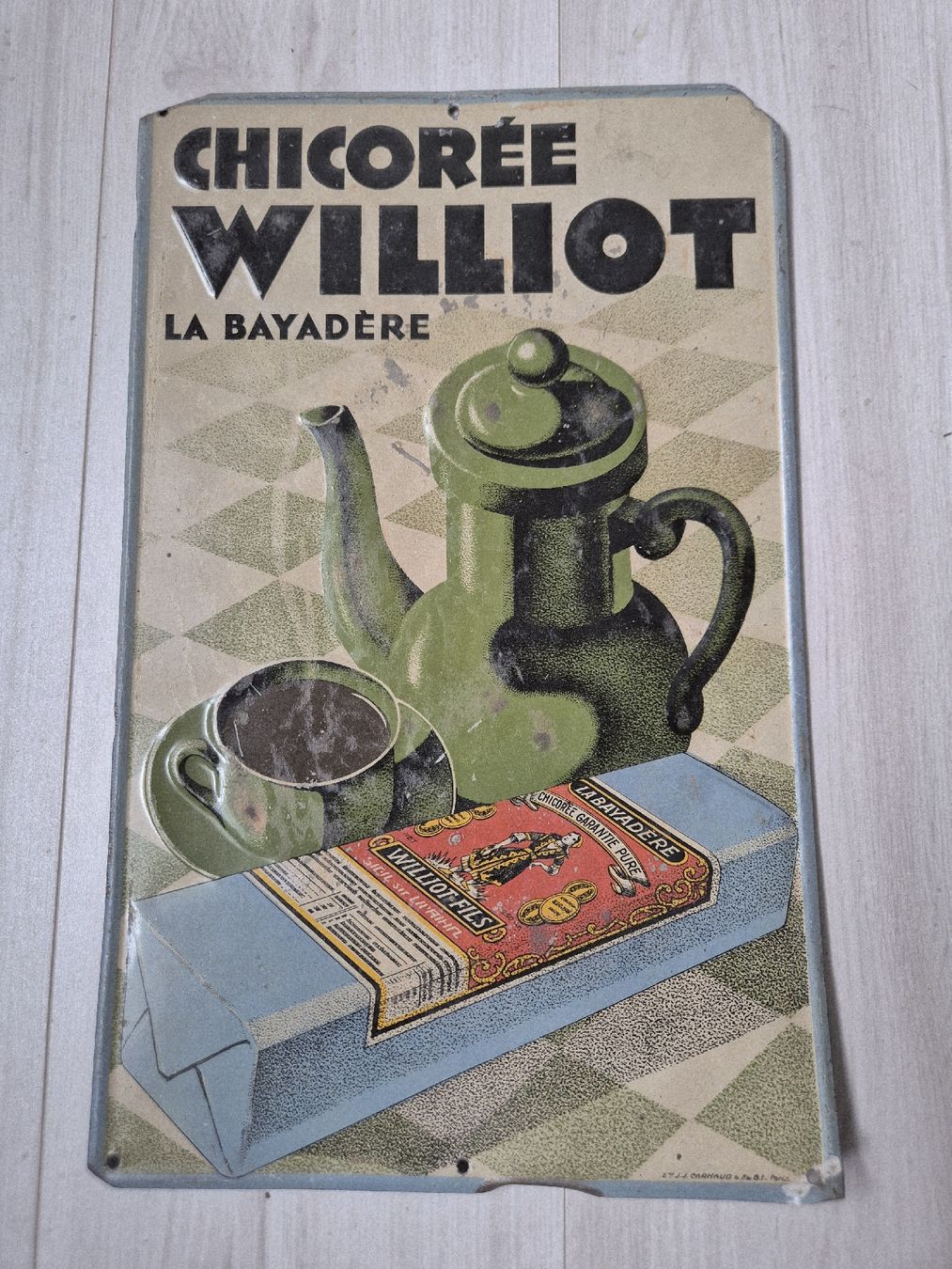Ecriteaux: Altes Reklameschild Chicoree Williot – D'occasion à Fehraltorf par moira955