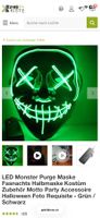 LED Monster Purge Maske Fasnachts Halbmaske Kostüm Zubehör