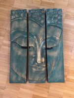 Buddha Wanddeko 3-teilig, Stil, Handarbeit, Dek