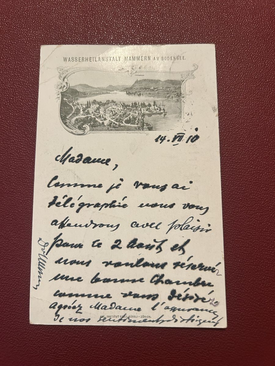 Cartoline postali: Wasserheilanstalt Mammern 1910 – Usato da Breganzona venduto da Milesbo