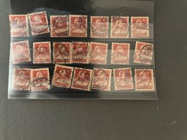 Lot 21x 10 Rp Helvetia sitzend gebraucht, 1910er/20