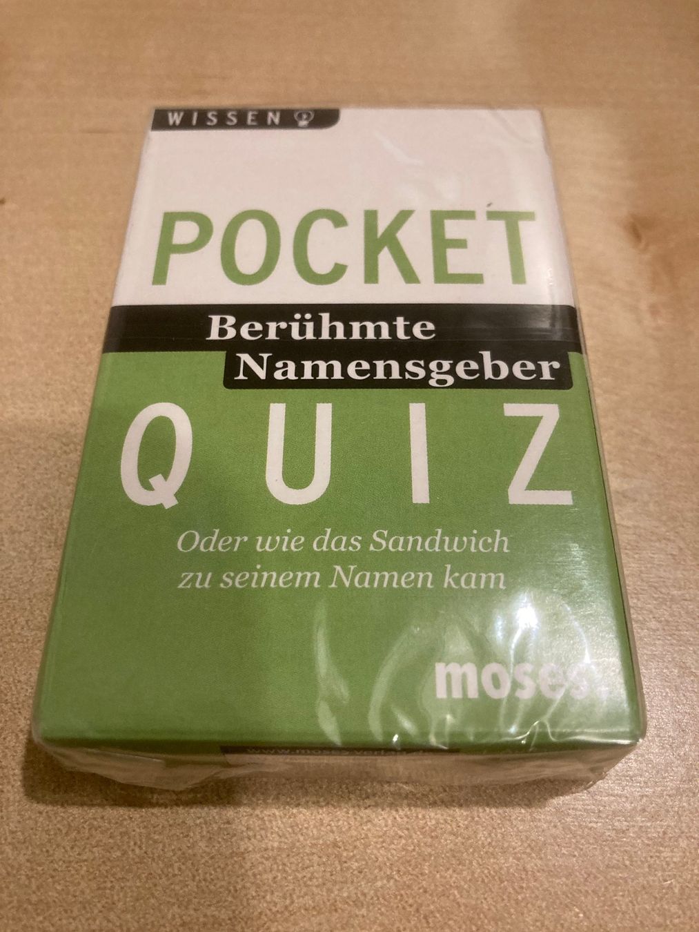 Giochi: Pocket Quiz - Berühmte Namensgeber – Nuovo e nell'imballaggio originale da Baden venduto da Polystyreneman
