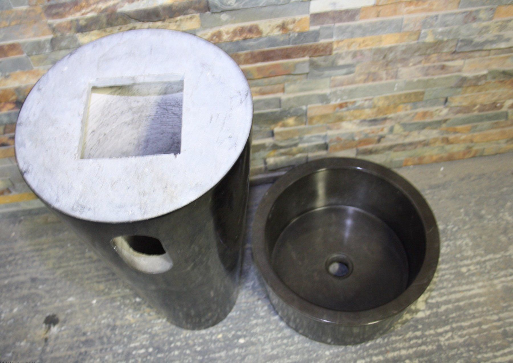 Spülbecken & Waschbecken: Waschbeckensäule Marmor Handwaschbecken Lavabo Waschbecken – Neu und originalverpackt aus Daisendorf von Wohn-Kult 9