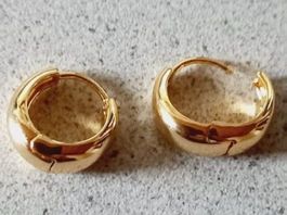 2 Creolen Ohrhänger Silber 925, vergoldet 4,9gStk.