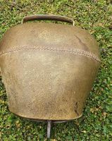 Kuhglocke gross Messing antik mit Henkel Zustand gut