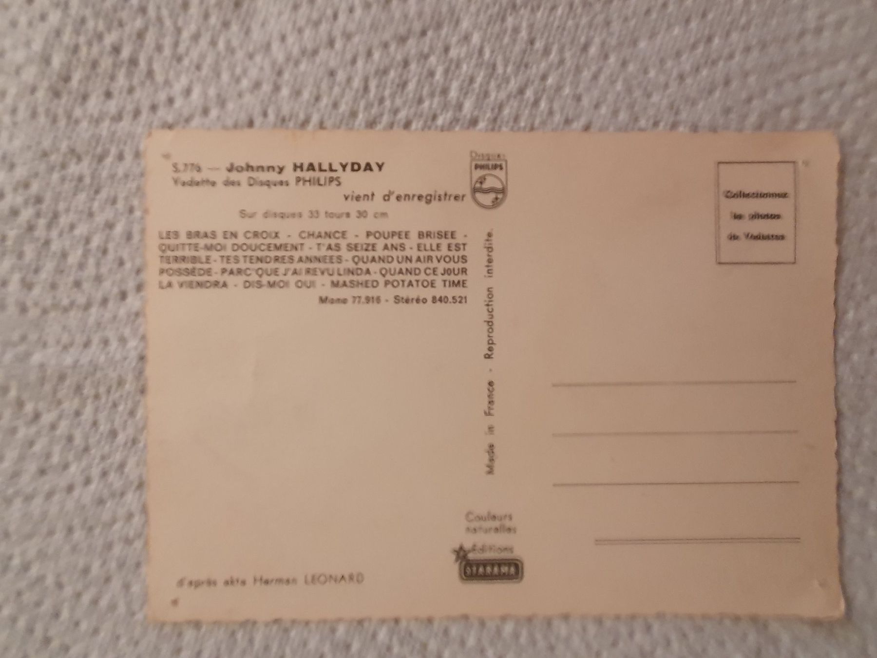 Autografi: Autographe Johnny hallyday – Usato da Belmont-Lausanne venduto da MikeC 1