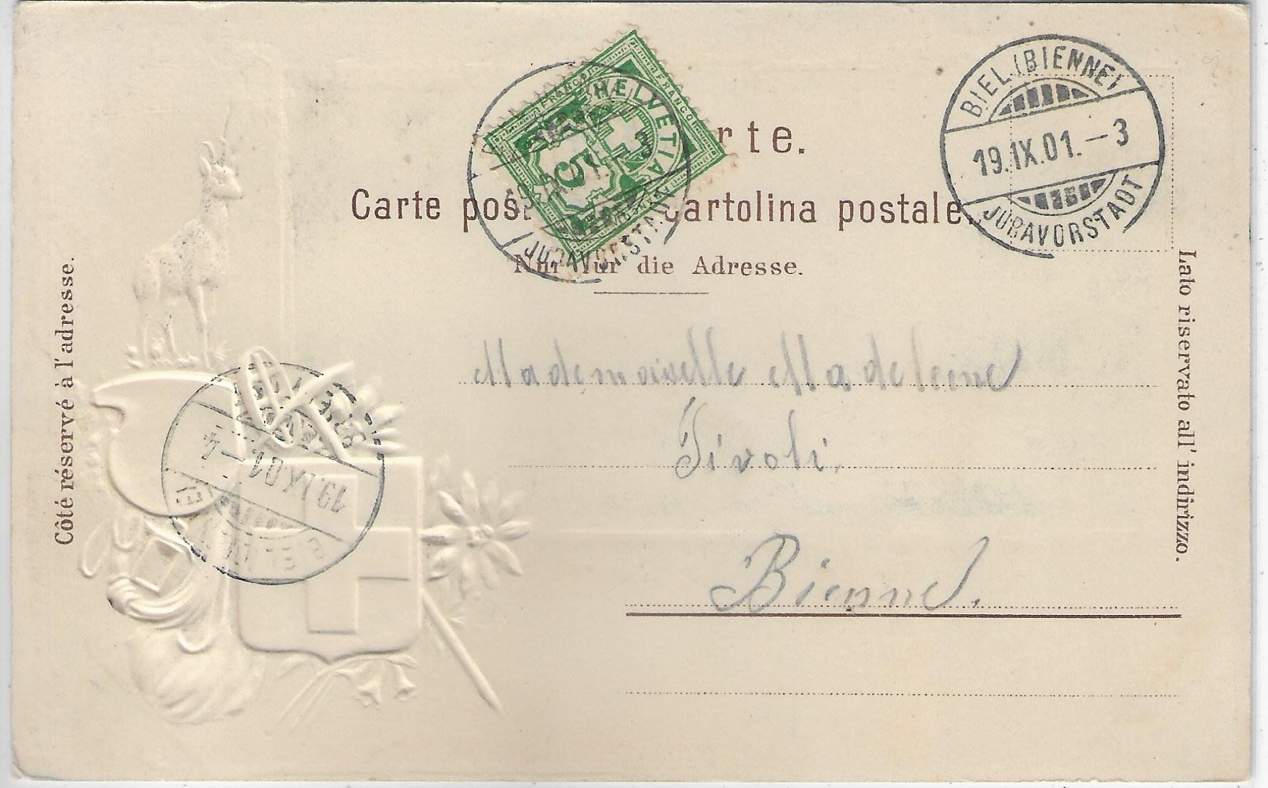 Cartoline postali: Biel/Bienne - Technikum - Präge-Litho – Usato da Ettingen venduto da Kartenplanet 1