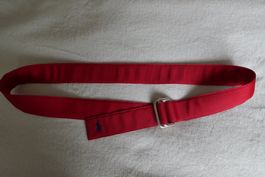 Ceinture Polo Ralph Lauren, toile rouge, made in USA