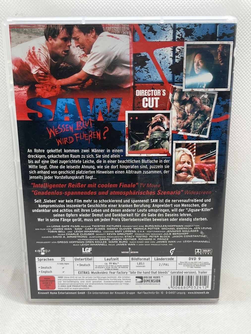 Tutti i DVDs: Horror DVD Saw - Director's Cut – Usato da Hinterkappelen venduto da Kim1992 1