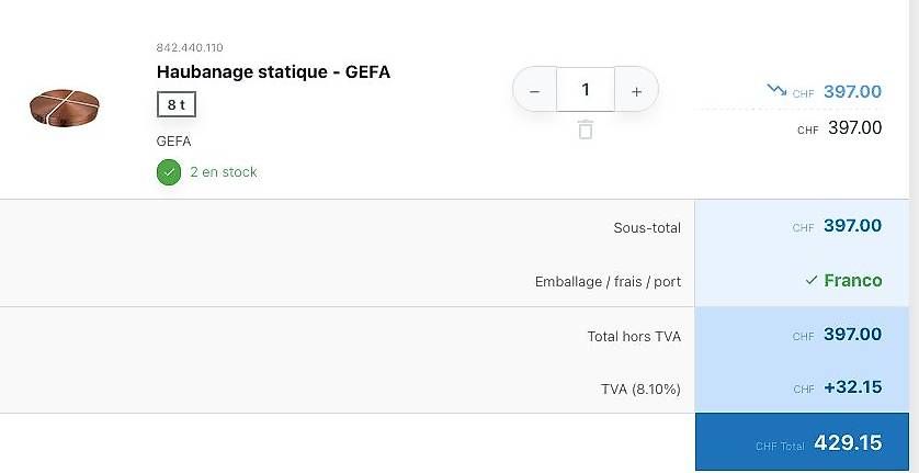 Corde: Sangle de haubanage 8t – Nuovo (secondo la descrizione) da Lausanne venduto da gullible 2
