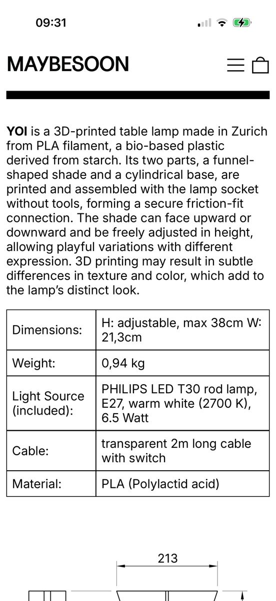 Lampes: YOI Lambe von maybesoon – Neuf (Voir description) à Zürich par XChange 5