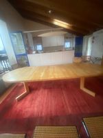 Ausziehtisch Holztisch oval hell Holz Zustand gut