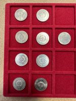 9x 5-Mark-Gedenkmünze der DDR