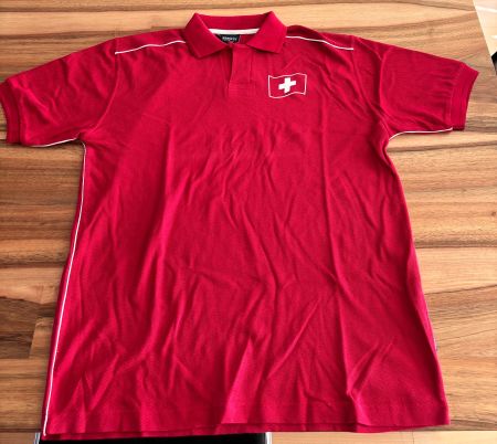 James Harvest Sportswear Herren Polo Gr. L - Schweizer Kreuz