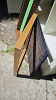 Vintage Wandvitrine / Schaukasten aus Holz mit Glasscheibe –