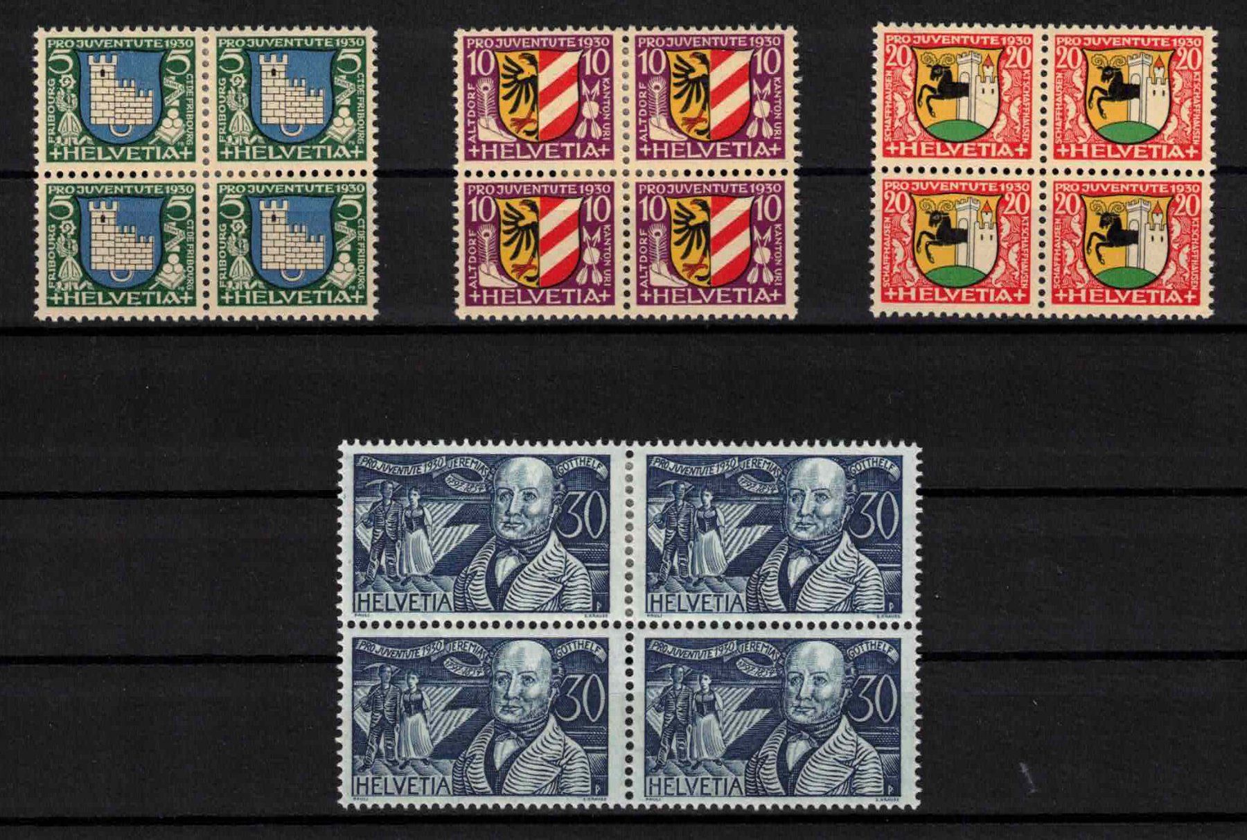 Tutti i francobolli: Pro Juventute 1930 im 4er-Block ** – Nuovo (secondo la descrizione) da Nuglar venduto da Stamp88