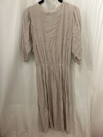 Cartoon Kleid, Gr. 38, Beige/Blau, Sommerlich👗☀️
