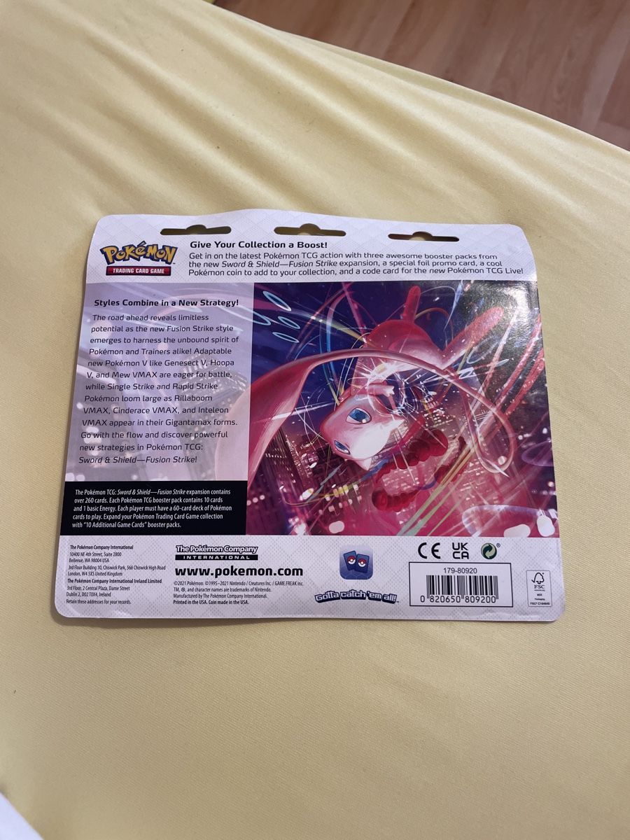 Pokémon Carte collezionabili: Fusion Strike 3er Blister Eevee – Nuovo e nell'imballaggio originale da Bazenheid venduto da Toulouse12 1