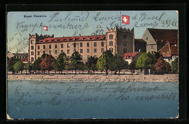 Cartoline postali: AK Basel, Kaserne – Usato da Berlin venduto da bartko-reher