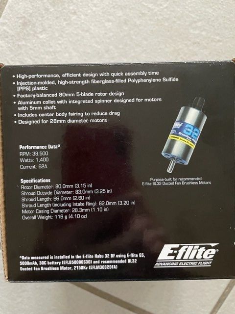 E-Flite Modellismo RC: Impeller Delta-V 32 für e-flite – Nuovo e nell'imballaggio originale da Würenlingen venduto da Delfinli1 3