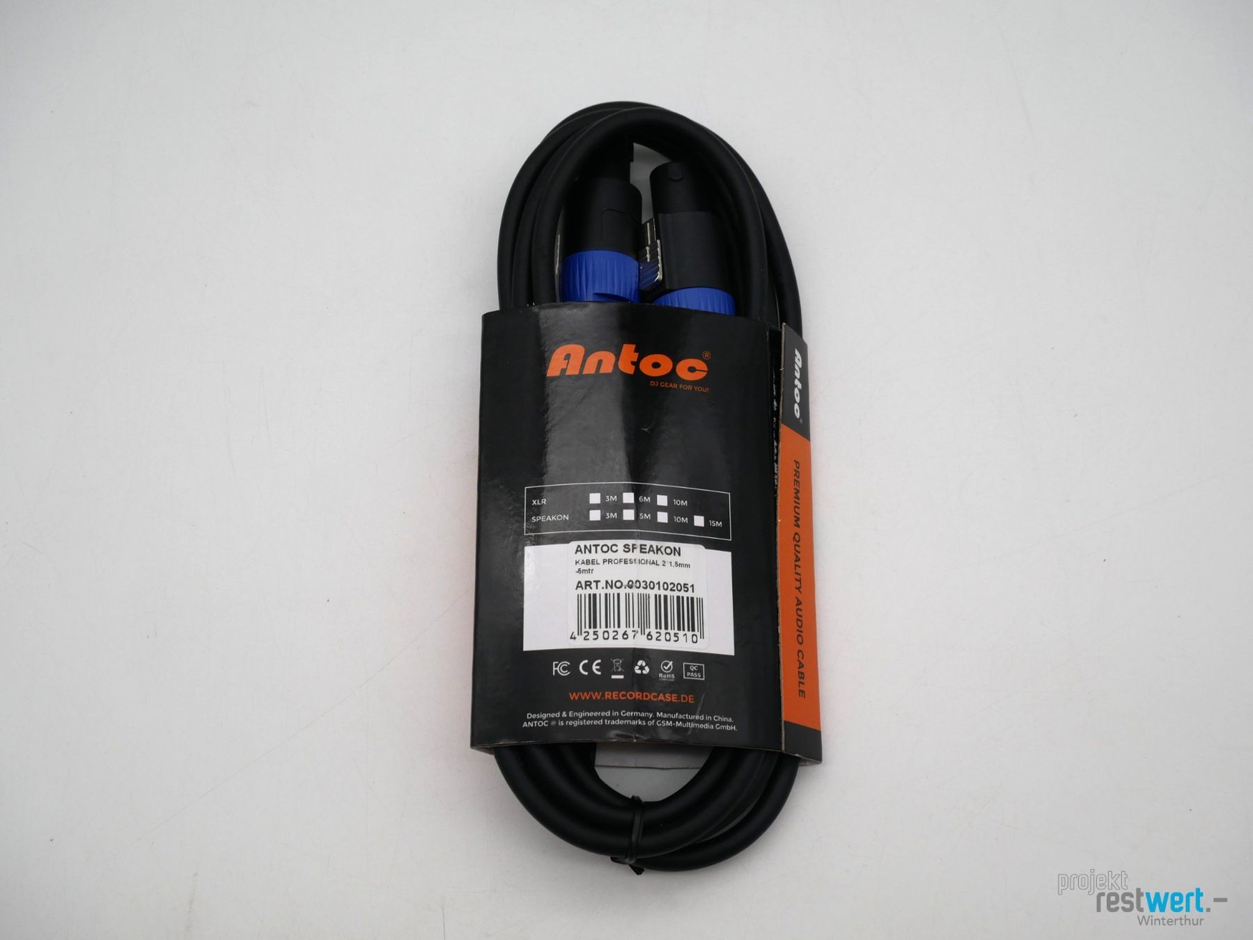 Kabel: ANTOC Speakon Kabel Professional schwarz – Neu (gemäss Beschreibung) aus Winterthur von Restwert_Winterthur 4