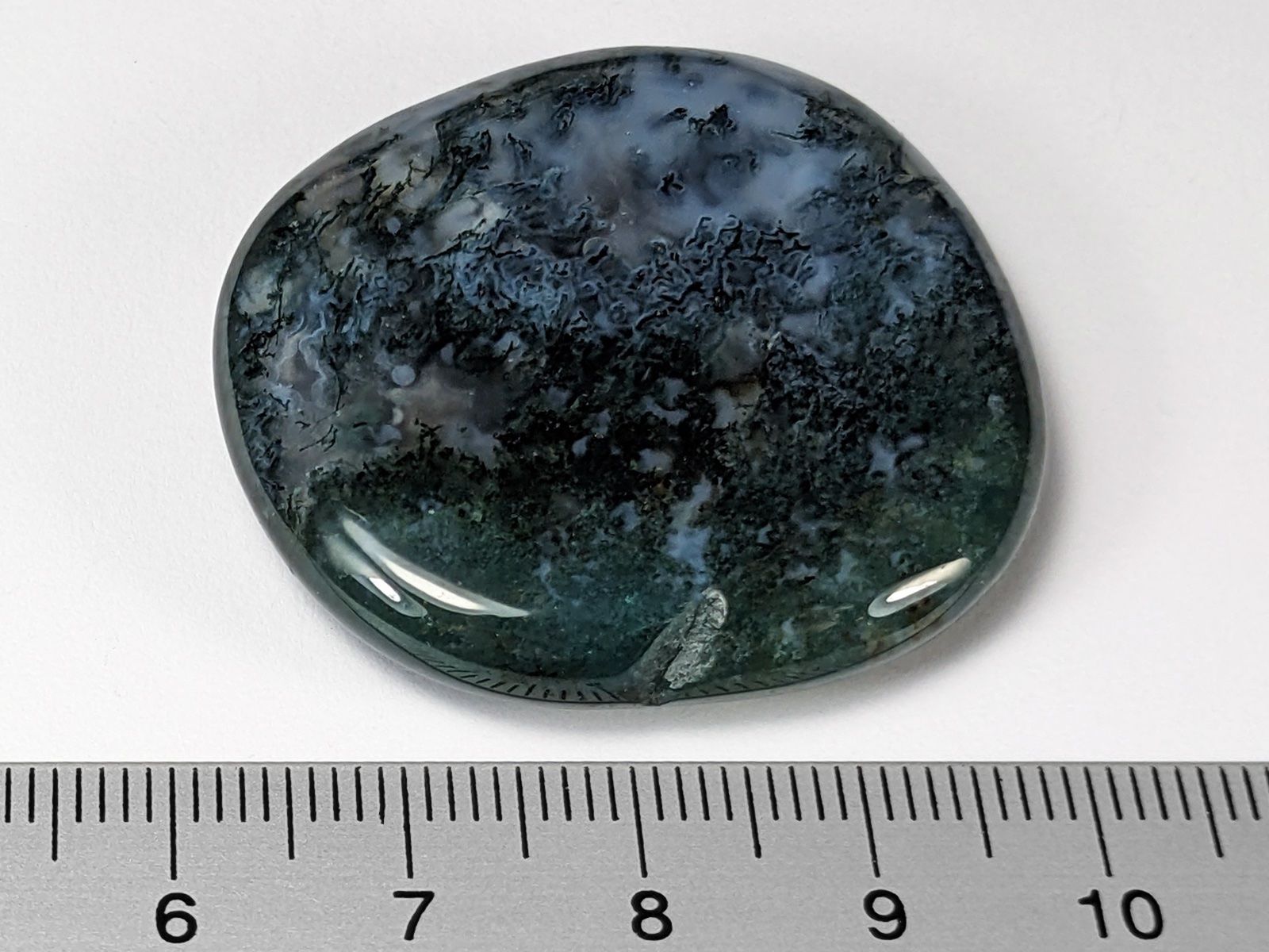 Minerali & Pietre curative: Moosachat Handschmeichler 38mm - 19 Gramm – Nuovo e nell'imballaggio originale da Meilen venduto da StoneGarden 1