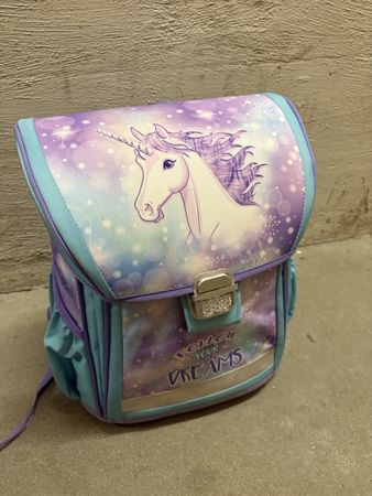 Zaino scuola elementare per bambina, motivo unicorno!