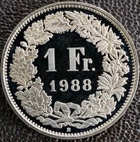 1 Franken 1988 stgl. / aus Münzsatz