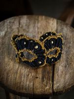 Exklusives Armband, Schwarz und Gold Hand gefertigt